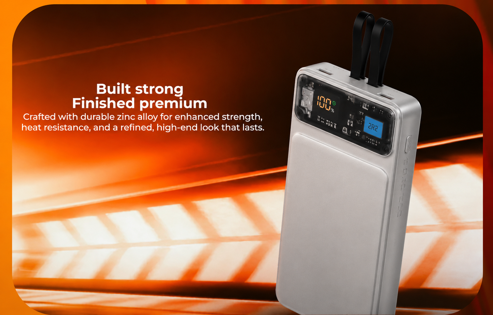 Power bank 20000 mAh 66 W charging detail 2