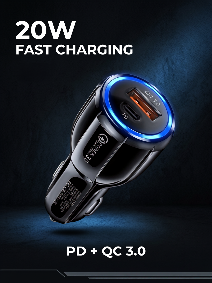 KHM X-125 QC 3.0 20 W CAR CHARGER detail 1